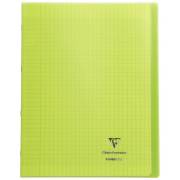 Clairefontaine - Cahier Koverbook Piqué Polypro Transparent - Grand Carreaux - 48 Pages - 24 x 32 cm