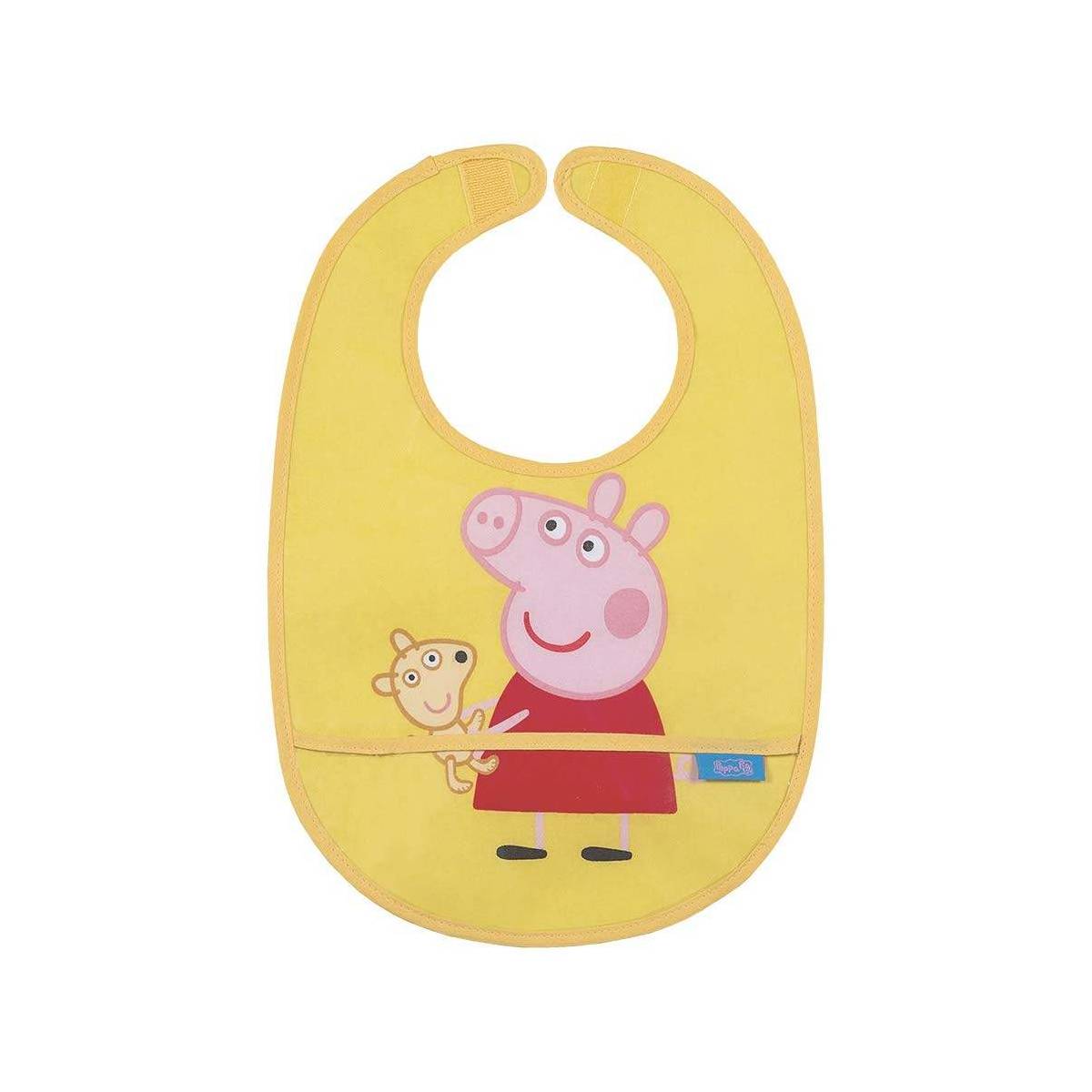 Bavoir en Toile Cirée Peppa Pig - Jaune