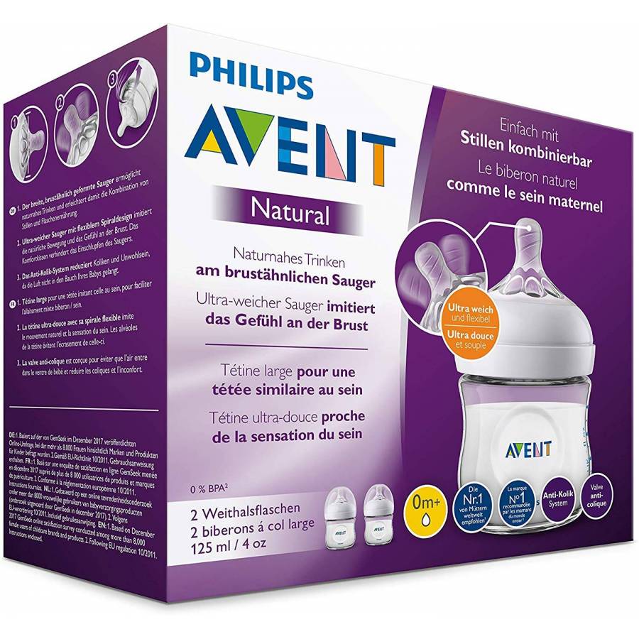 Philips Avent Biberon à Réponse Naturelle de 125 ml avec valve -  MaxxiDiscount