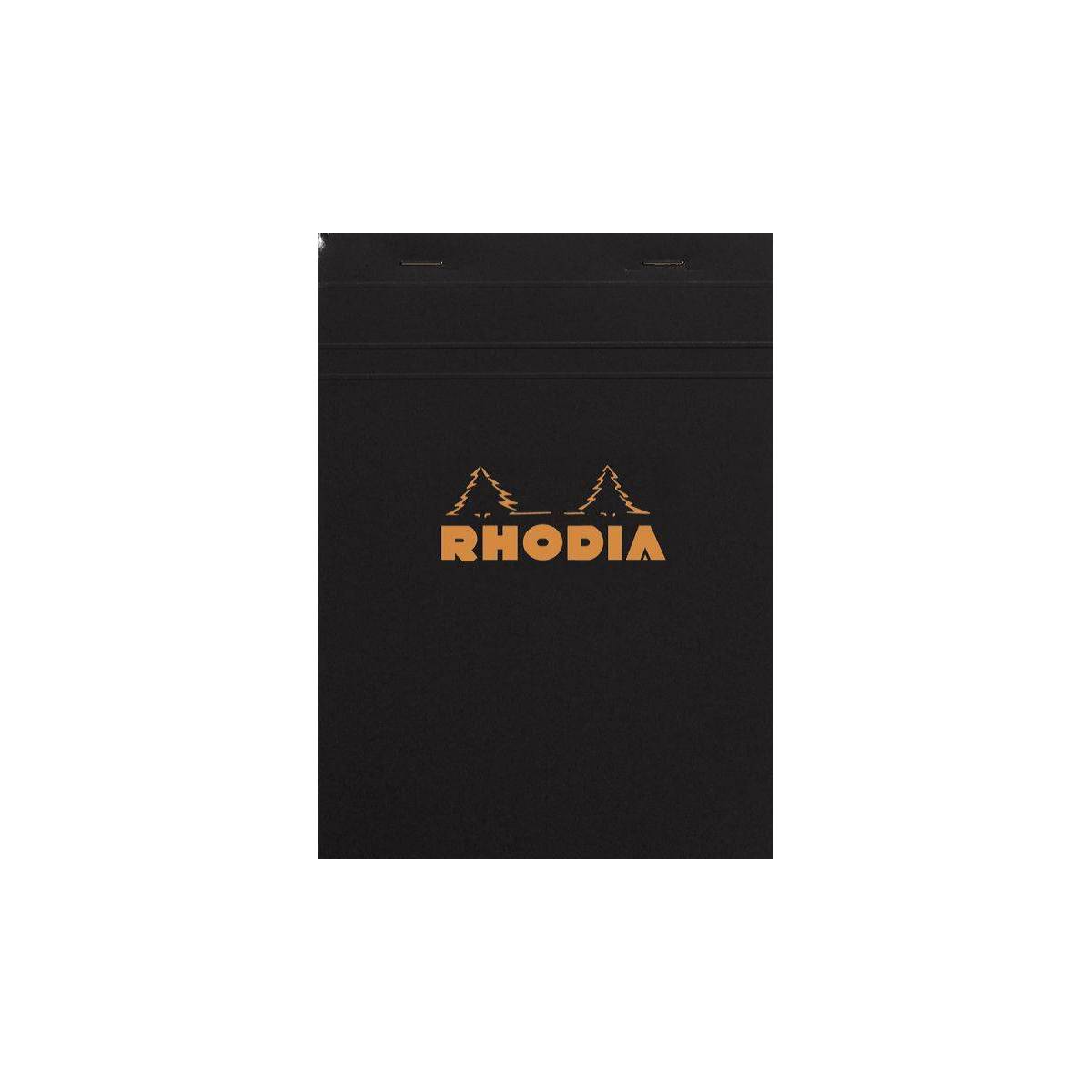 Bloc-notes agrafé non-perforé petits carreaux, Rhodia (8,5 x 12 cm, 160  pages)