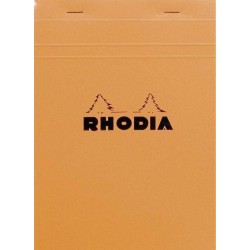 Bloc Rhodia N°16 Orange Petits Carreaux - 80 Feuillets