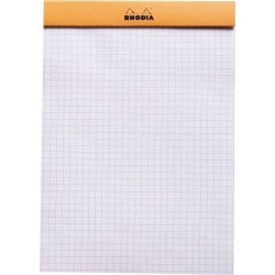 Bloc Rhodia N°16 Orange Petits Carreaux - 80 Feuillets