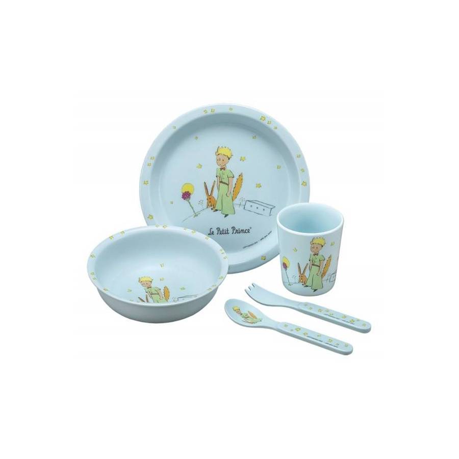 Puffete Set pappa Piccolo Principe grigio, piccolo principe, set pappa, piatto bambini