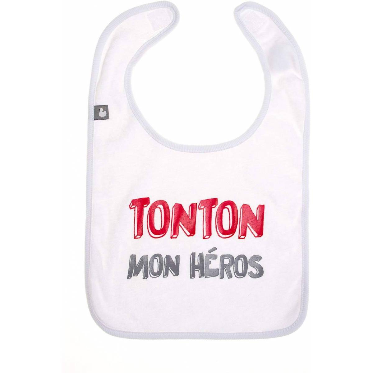 Bavoir "Tonton mon héros" Blanc BB&Co