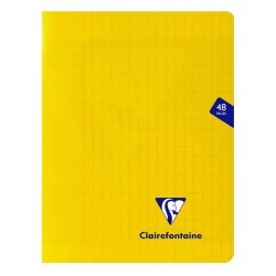 Clairefontaine - Cahier Mimesys Piqué Polypro Transparent - Grands Carreaux - 48 Pages - 17 x 22 cm