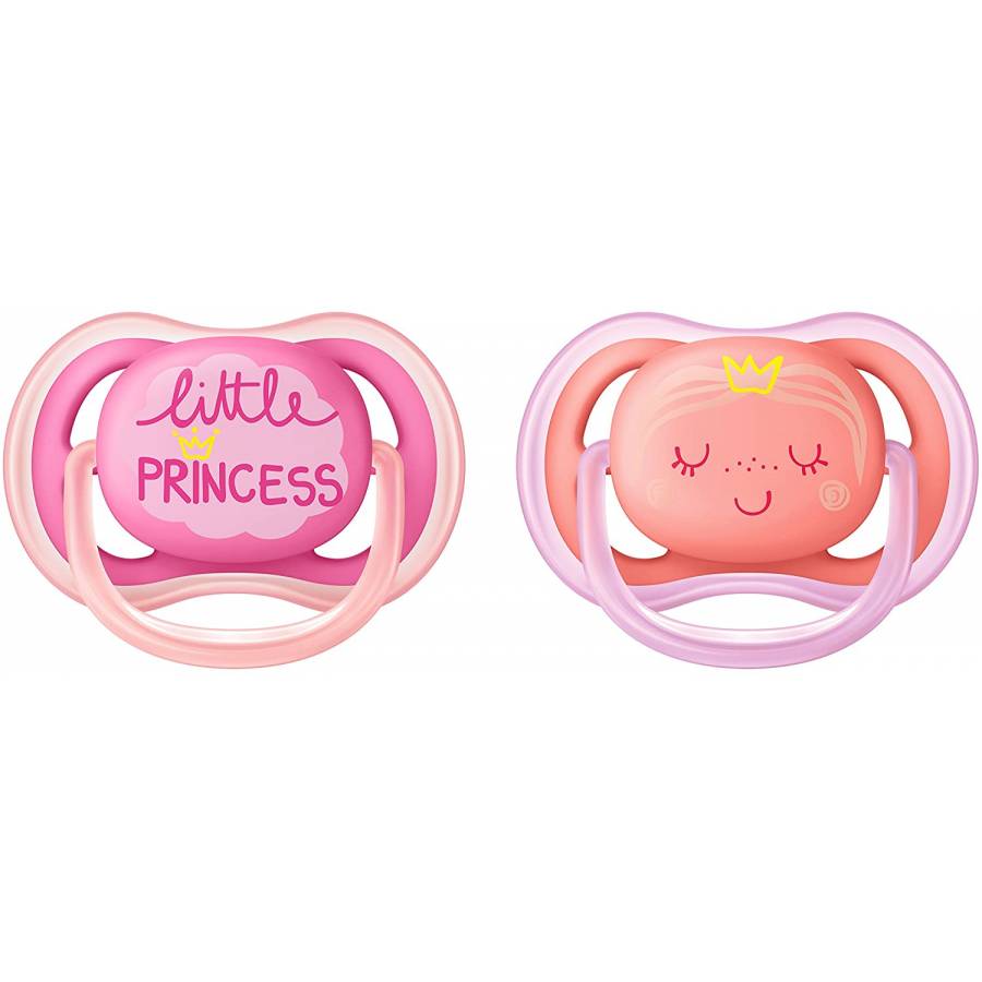 2 succhietti Avent Ultra Air 6-18 mesi - Princess - MaxxiDiscount