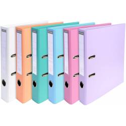 Binders & Folders - Marbig® Soft Cover Binder A4 2D Ring Assorted colours  Pack of 6 - CVOS Office Choice - Office Supplies, Stationery & Furniture