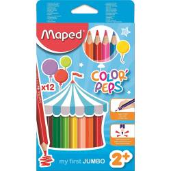 MAPED Etui de 12 crayons de couleur Color'Peps Pastel pas cher 