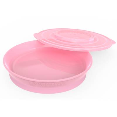 Twistshake Black Compartment Plate With Lid