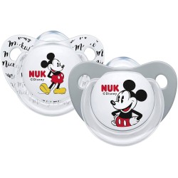 2 Sucettes NUK Mickey Mouse Trendline 6-18 mois