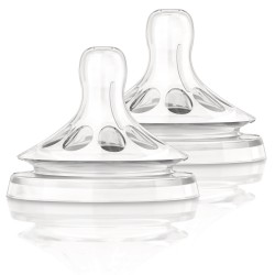 Philips AVENT 2 tétines Natural - 6 mois+ / 4 trous à débit rapide