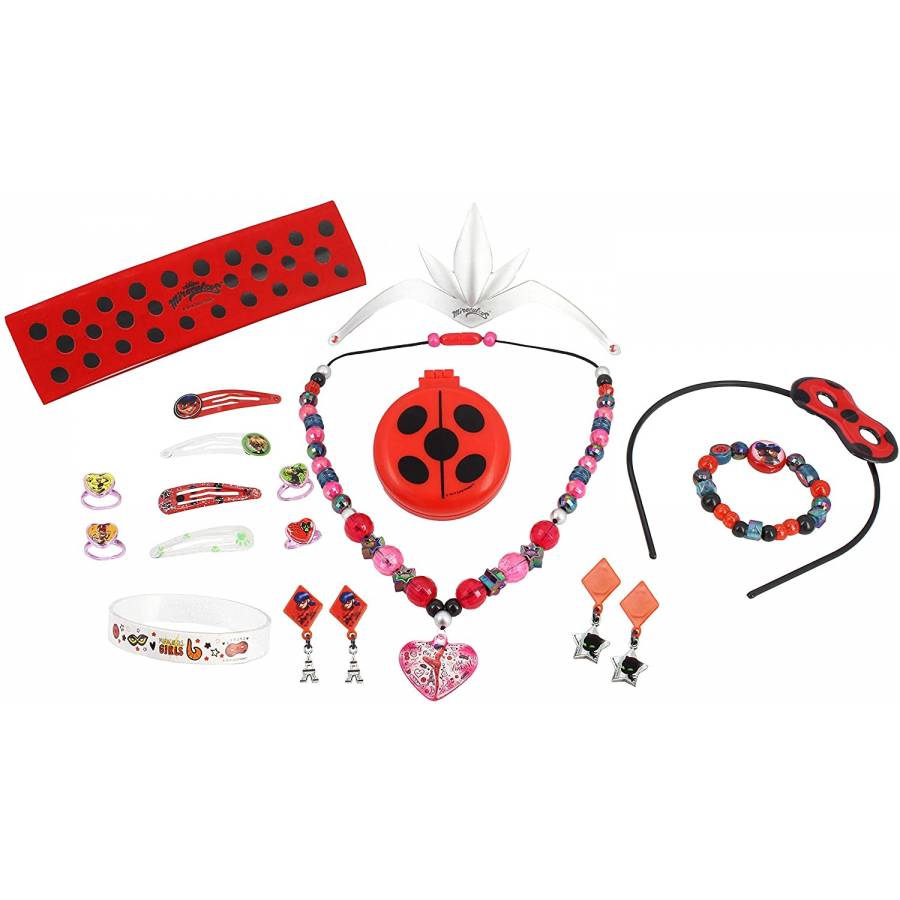 MIRACULOUS Ladybug - Bracelet avec Pendentif : Bijoux Fantaisie