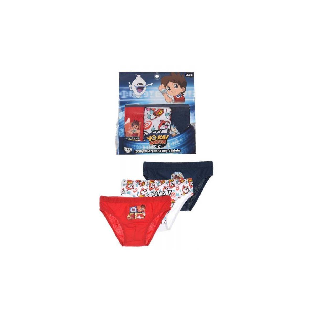 Lot de 3 Slips Garçon Yo-Kai Watch 2 à 8 ans