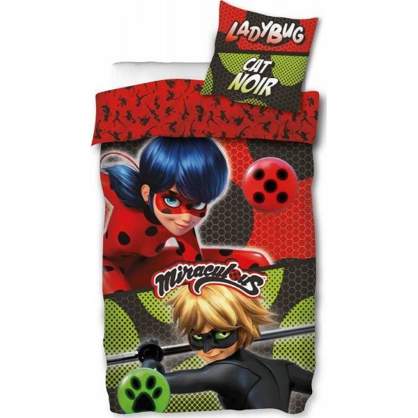 Miraculous Ladybug And Cat Noir Reversible Duvet Cover 140 X 0 Pillowcase