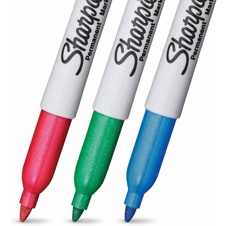 Set di 3 pennarelli permanenti Sharpie metallizzati: rubino, smeraldo e  zaffiro