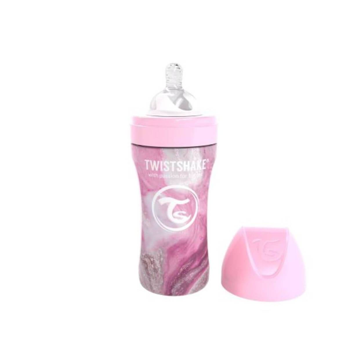 Biberon anti colic Twistshake - 330 ml / 11 oz Rose