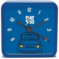 Fiat 500 Vintage Blue Mini Wekker