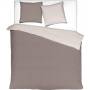 Housse de couette Misaio 240 x 220 cm Rayure Marron Gris