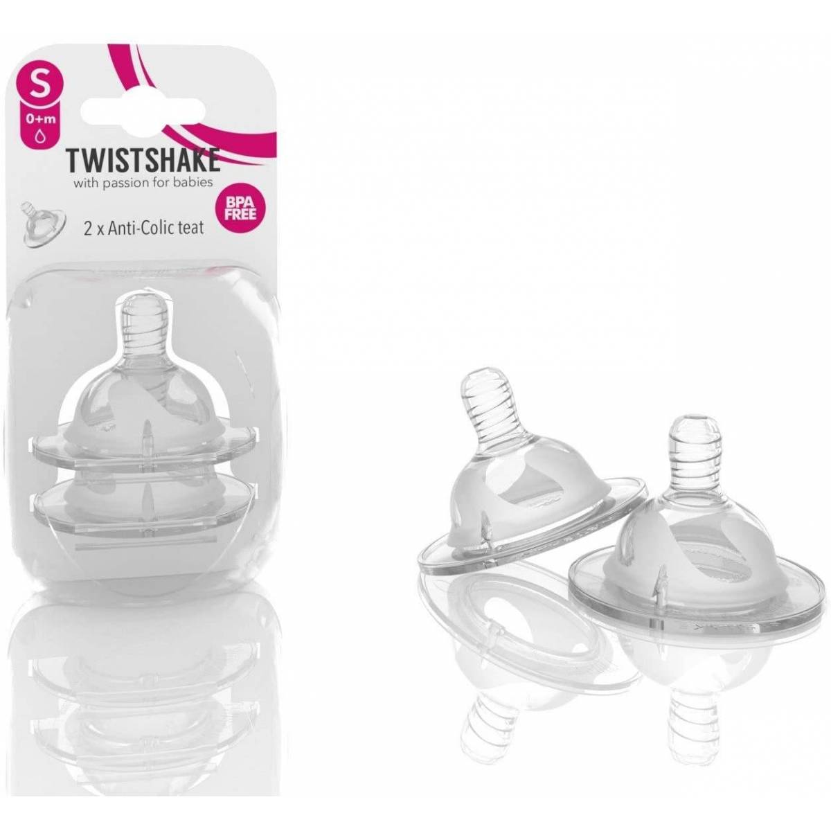 Twistshake Tétine Anti-Colique - Bébé-2 Pcs(Taille Moyenne)-Tétines de  biberon-Structure semblable à celle du sein-Doux sans BPA-2m+ - Cdiscount  Puériculture & Eveil bébé