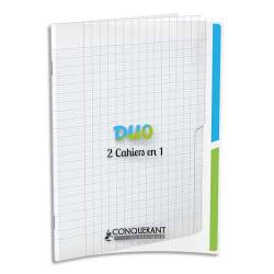 2 notebooks in 1 Conquerant Classic DUO 17 x 22 cm