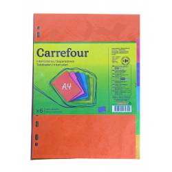 6 Intercalaires A4 Carte Carrefour - MaxxiDiscount