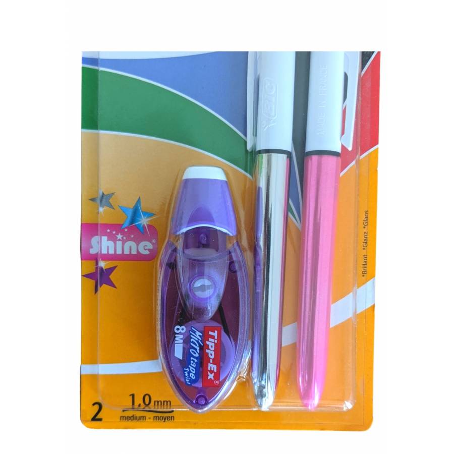 BIC set d'Ecriture 20 pièces ( stylos, 4 couleurs, crayons, tipp ex  )  neuf