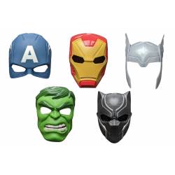 Marvel Avengers maskers - Iron Man, Black Panther, Captain America