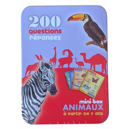 Educational Game 200 Questions Answers Animals mini-box