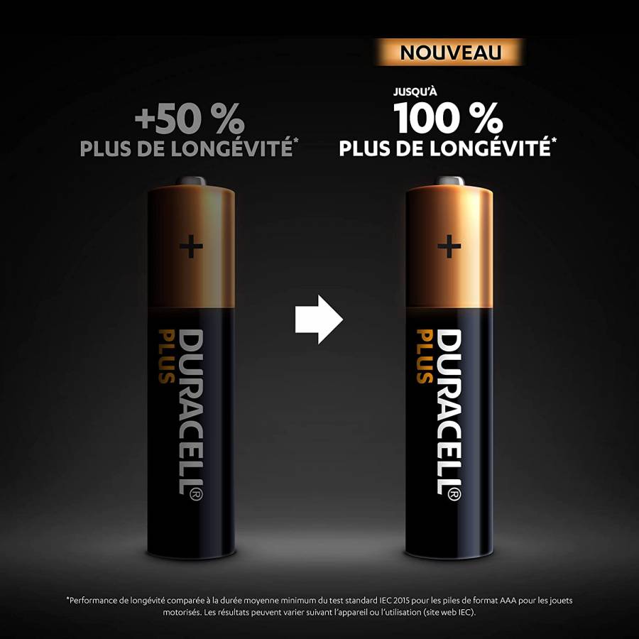 Duracell NEW Plus AA Alkaline Batteries Pack of 4 1.5V LR06