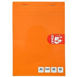 Oxford - Bloc notes - 10 x 15 cm - 160 pages - petits carreaux - 80G -  orange
