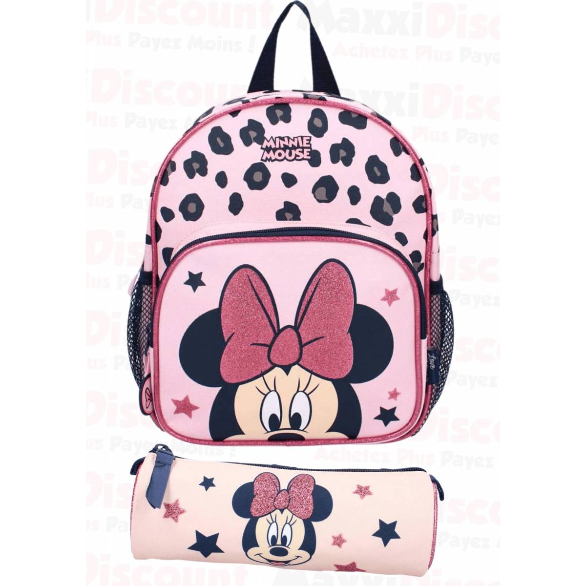 Pack Minnie Mouse Talk of the Town Rosa Rucksack + Federmäppchen