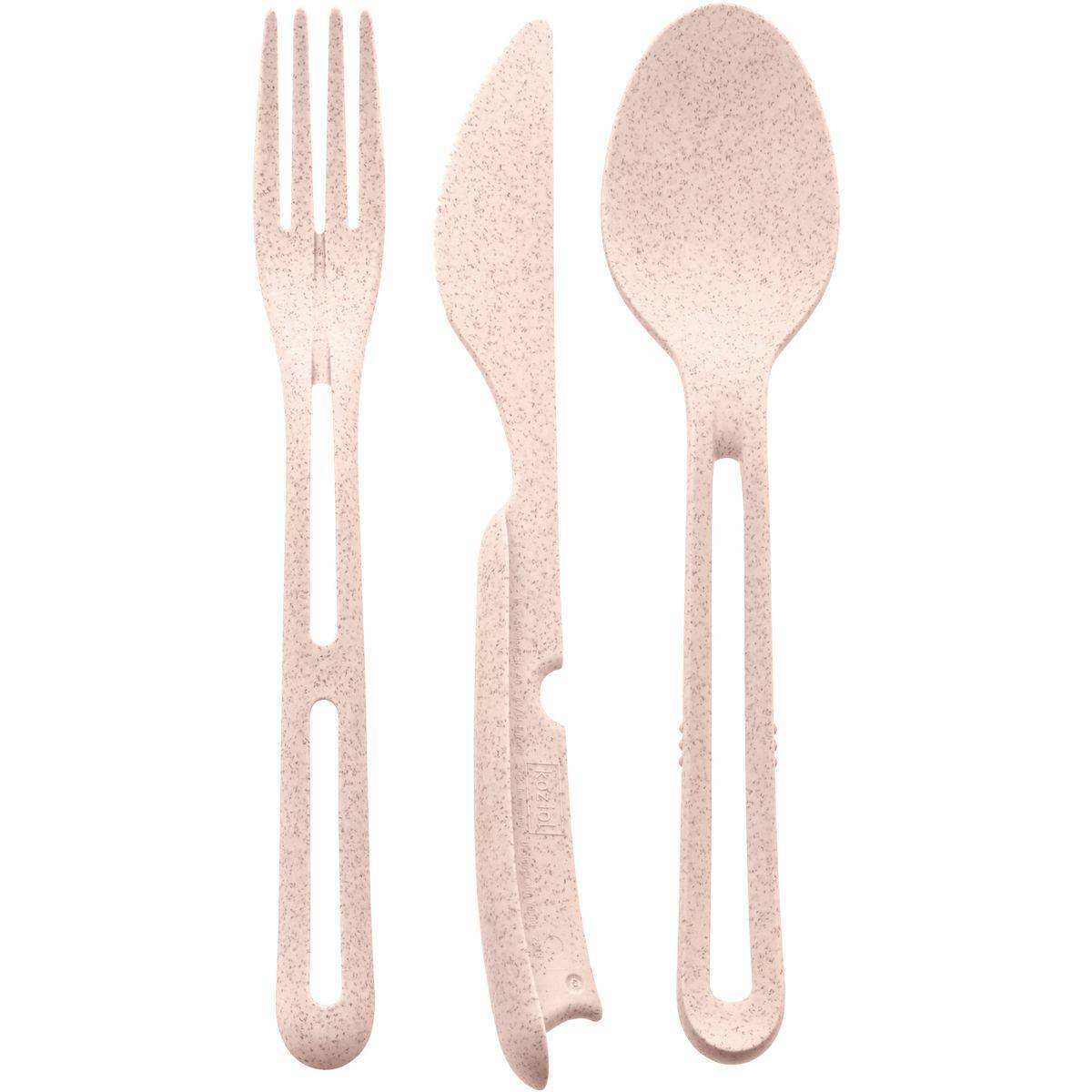 Set de 3 Couverts clipsables Klikk Koziol Rose