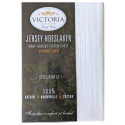 Hoeslaken 100% katoen Victoria 2 plaatsen 140 x 200 / 220 cm Wit