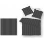 Housse de couette 140 x 200 cm Anthracite Victoria + Taie d'oreiller