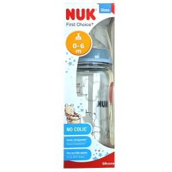 Glazen flesje Nuk No Colic Winnie 240ml First Choice + 0 - 6 maanden