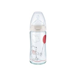 Glazen flesje Nuk No Colic Winnie 240ml First Choice + 0 - 6 maanden