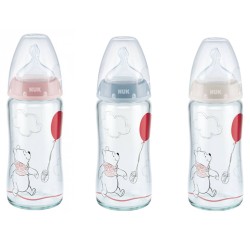 Glazen flesje Nuk No Colic Winnie 240ml First Choice + 0 - 6 maanden