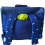 Cartable bleu Olivier Strelli Garçon 40 cm + couvre-sac jaune réflechissant