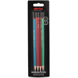 Set de 4 Crayons en Papier Neon HB Rotring