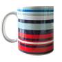 Mug Vespa Servizio céramique 33 ml rayures multicolores