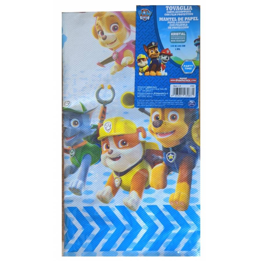 Tovaglia Paw Patrol con pellicola protettiva 120 x 180 cm