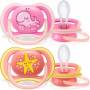 Chupetes Avent Ultra Air Whale Pink Star 6-18 meses