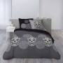 Housse de couette Carmelita 200 x 200 cm gris foncé