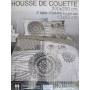 Housse de couette Leonis 200 x 200 cm gris & kaki