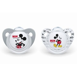 2 Sucettes NUK Mickey Mouse Trendline 6-18 mois