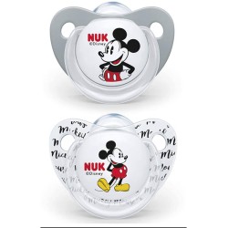 2 Sucettes NUK Mickey Mouse Trendline 6-18 mois