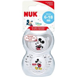 2 Sucettes NUK Mickey Mouse Trendline 6-18 mois