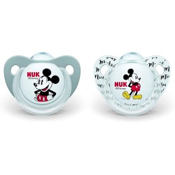 2 Sucettes NUK Mickey Mouse Trendline 6-18 mois