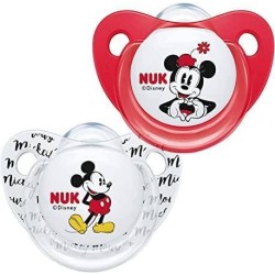 2 Sucettes NUK Mickey Mouse Trendline 6-18 mois