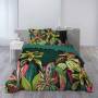 Housse de couette feuilles verdoyantes Luxuriance 200 x 200 cm Vert